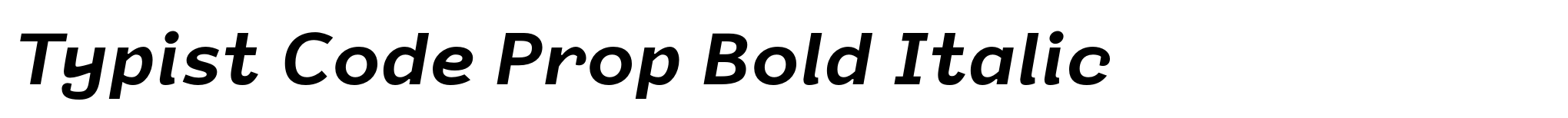 Typist Code Prop Bold Italic image